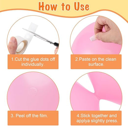 Hoewina 1000pcs Clear Glue Point Dots Glue Tape - Image 3