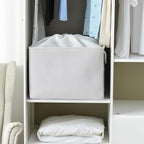 TheWarmHome Organization and Storage Basket for Shelves - Extra Jumbo 3 Pack 20.5x15.8x13.8 inch Cube Storage Bins for Toy Closet Box Home Organizer Gift (White)
