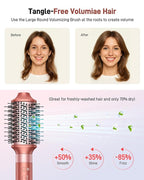 5 in 1 Hot Air Styler & Hair Styler- High-Speed Hair Dryer Brush, Fast Drying Blow Dryer Brush No Heat Damage Multi-Styler Auto Wrap Curlers for Volumizing Curl Straighten Frizz-Free with Travel Bag