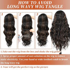Synthetic Lace Front Wigs Pre Plucked Brown Skunk Stripe Wig 100% Futura Premium 13x4 HD Lace Wigs For Black Women 26 Inch Long Wavy Ready to Wear Beginner Friendly Daily Party Use