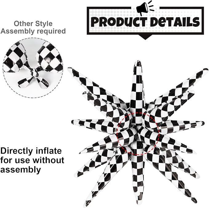 10 Pcs Star Balloons Explosion Balloons Foil Cone Balloon Magic - Image 4