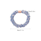 Hair Ties Scrunchies - Small Mini Scrunchy for Women Thick Hair Accessories Cute Soft No Slip Hair Elastics Ponytail Holder for Curly Hair No Damage Hairties Gift for Girls Blue Set