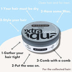 Morfose Extra Aqua Hair Gel Wax with Shiny and Flexible Level 2 Hold, Manage Flyaways, Braids, and Curls, Professional Hair Styling for Women and Men, Chewing Gum Scent, 5.92 fl. oz