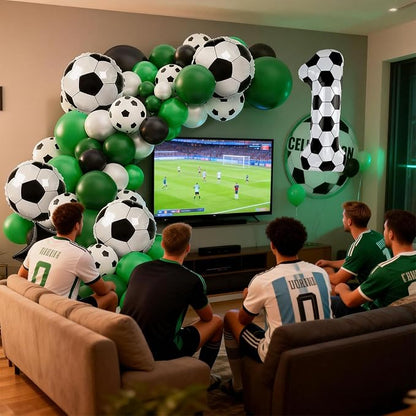40 Inch Soccer Number 1 Foil Balloon, Soccer Birthday Party Decorations | - Image 3