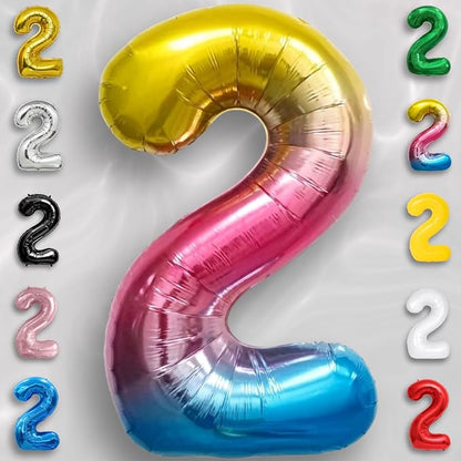 Black Number 0 to 9 Mylar Balloon 40 Inch - Image 2