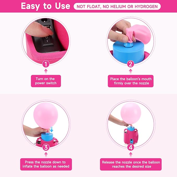 Rechargeable Balloon Pump, Portable Cordless Balloon Inflator - Image 7