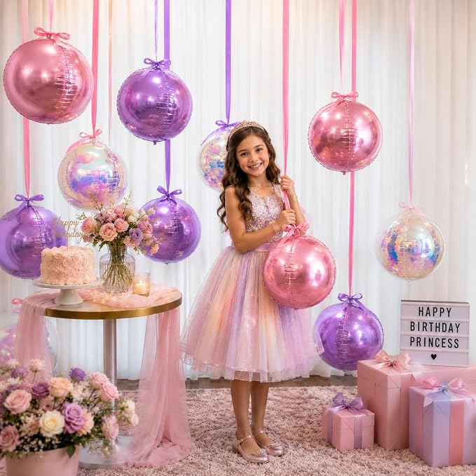 Iridescent Pink Purple Balloons - Image 5