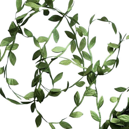 132 Ft Large Leaf Trim Ribbon, Artificial Greenery Garland Vines | String by HecatyDecorateYourHome