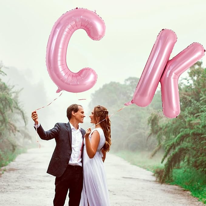 TONIFUL 40 Inch Large Pink Letter C Balloons Giant Foil Mylar Alphabet Balloon - Image 5
