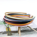 Lawie 12 Pack Colorful Plain Blank Frosted Slim Thin Plastic Headband With Teeth Skinny Wire Comb Hair band Elastic Hair Hoop Holder Tiara Crown Headpiece Craft DIY Accessories for Women Girls Adults