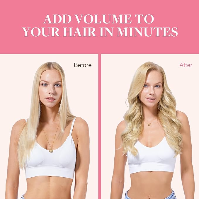 GOO GOO Clip in Hair Extensions Real Human Hair, Remy Human Hair Extensions Clip ins for Women, Natural Human Hair, 20inch 150g 9Pcs, 18A/613A Dark Blonde Highlighted Bleach Blonde