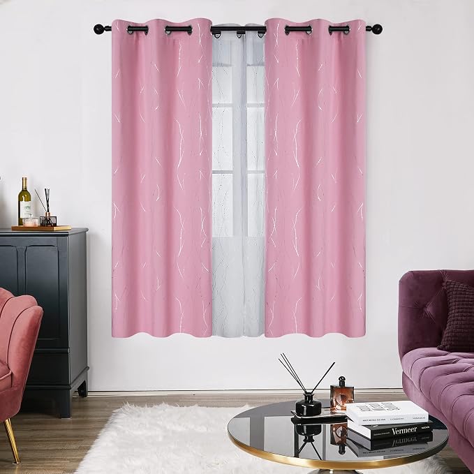 Deconovo Living Room Curtains 72 Inches Long, Thermal Insulated, Room Darkening - Image 2