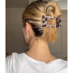Velscrun Flat Hair Clips for Women Girls, 2 Styles 8 Pcs Lay Flat Claw Clips, Strong Hold French Duck Billed Large Side Hair Jaw Clip for All Hair Types, Non Slip Grip for Daily Styling Tortoise