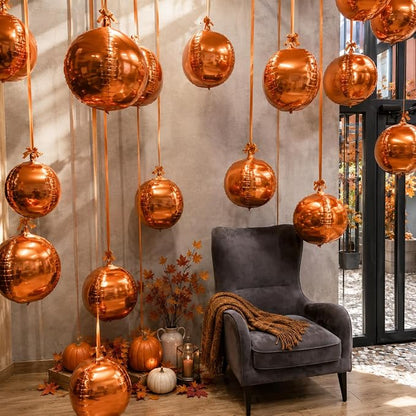 Orange Round Foil Balloons - Image 3