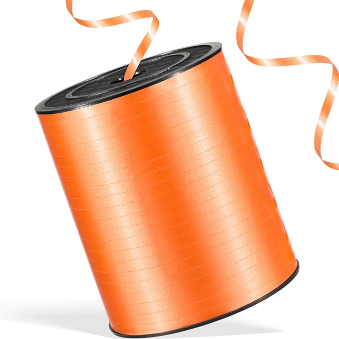 600 Yards Orange Curling Ribbon 1/5‘’ Orange Balloon String by Unknown