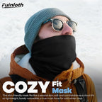 Fuinloth 2 Pack Winter Neck Gaiter, Fleece Warmer Scarf Cold Weather Face Mask Cover for Men/Women