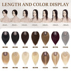 Rich Choices Hair Toppers for Women Real Human Hair 100% Human Remy Toppers NO Bangs with Thinning on Top Clip in Hairpiece 4"x4.7"Lace Base 12 Inch #18P613 Ash Blonde Highlights Bleach Blonde