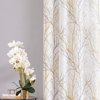 FMFUNCTEX Linen Semi Sheer Curtains - Image 5