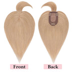 SEGO 100% Real Human Hair Toppers, with Air Bangs, Silk Base 150% Density, Clip in Topper, 2.7肺5.1・ HairPieces for Women, with Thinning/Hair Loss Cover Gray