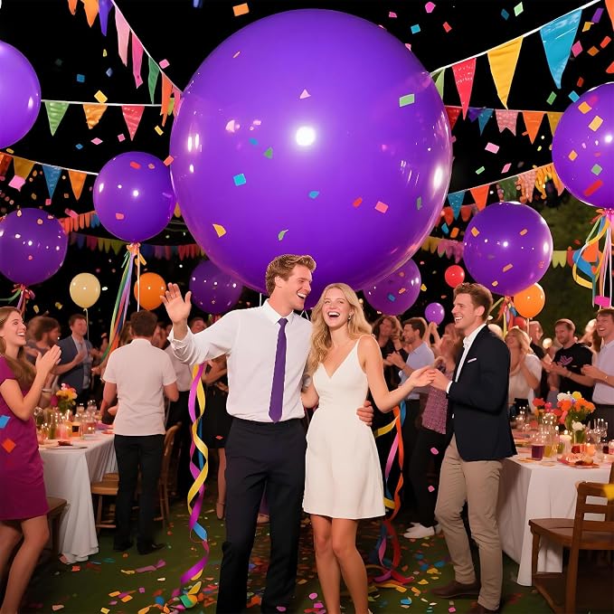 Purple Balloons 9pcs, 36 Inch Large Balloons - Image 5