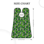 Ultimate Shaving Bib, Beard Trimming Apron with Hair Catcher, Lemurs Monkey Tropical Green Leaves Floral