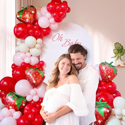 120pcs Strawberry Balloon Arch Garland Kit - Image 5
