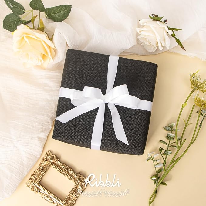 Ribbli White Satin Ribbon 5/8 inch x Continuous 25 Yards, Double Faced Satin Use - Image 2