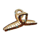 Big Hair Claw Clips Butterfly Barrettes Claw Clips for Women Acetate Claw Clips Metal Hair Clip for Girls Large Hair Accessories for Long Thick Hair (Brown Green)
