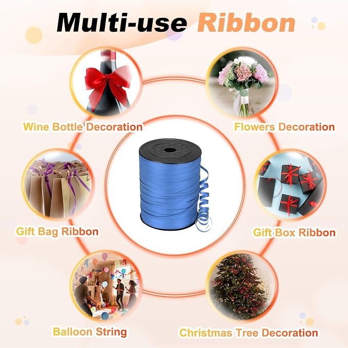 PATIKIL Glitter Curling Ribbon 500yds x 1/5" Plastic Balloon String Ribbon | - Image 6