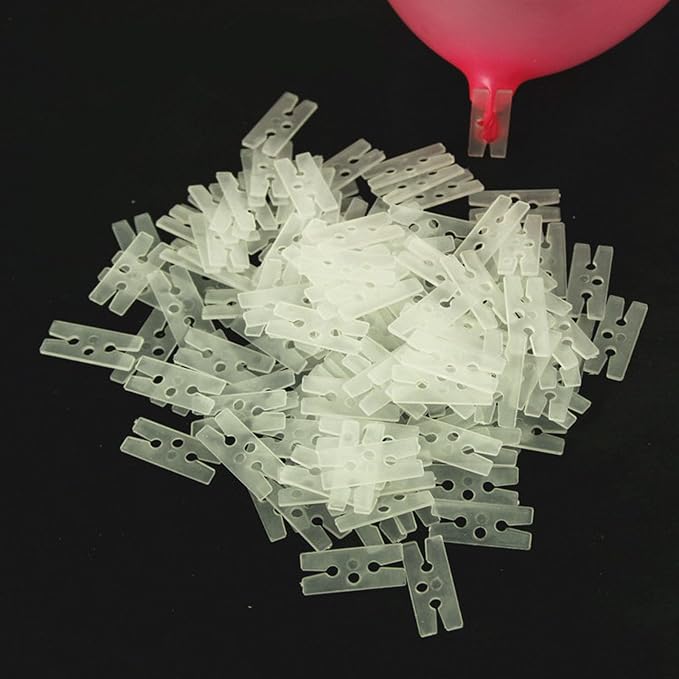 200pcs Plastic Balloon Clips Ties by SIRAHOSI