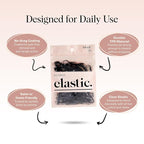 Kitsch Hair Ties No Damage for Kids, Teens and Women - Rubber Bands for Hair Styling | No Snag Hair Elastics | Daily Hair Accessories | Ideal Gifts for Women - 500pcs (Black)