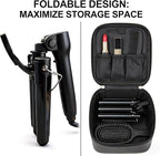 3 Barrel Curling Iron, 1 Inch Ceramic Tourmaline Hair Waver Wand with LCD Temperature Display, Fast Heating Foldable Crimpers for Travel Glove Included (Black)