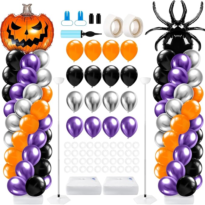 Kasyat 2 Sets Halloween Balloon Column Stand Kit by Kasyat
