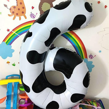 40 Inch Number 9 Balloons for Boys, Cow Print Giant 9th Birthday Party Number - Image 4