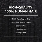 Lashey Seamless Clip in Hair Extensions Human Hair 130g 18 Inch 9pcs #1 Jet Black Kinky Straight Full Pack Clip in Hair Extensions for Women
