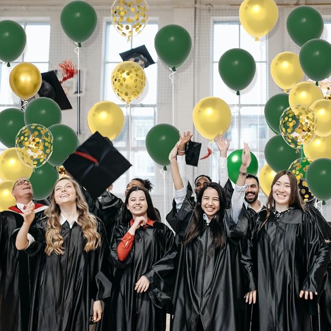 Dark Green Gold Balloon Garland Arch Kit - Image 6