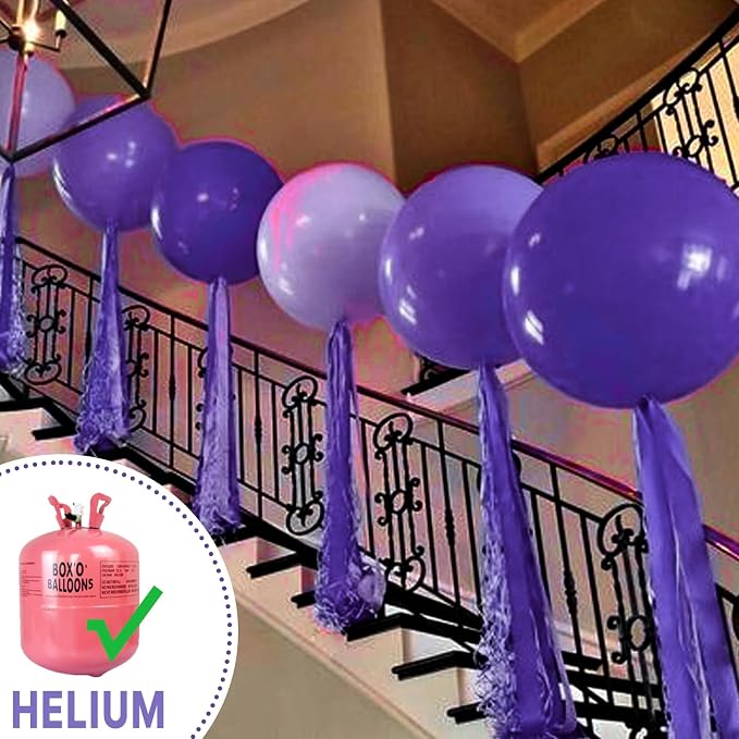 PartyWoo Dark Purple Balloons 20pcs Royal Purple Color 18 Inch | Balloons - Image 3