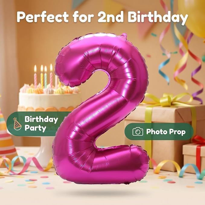 YPSelected 32 Inch Large Foil Helium Number Balloon Birthday Wedding Party 0-9 - Image 5