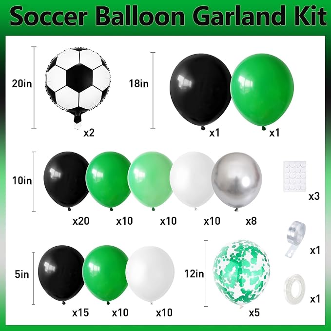 Soccer Party Balloon Garland Arch Kit - Image 2