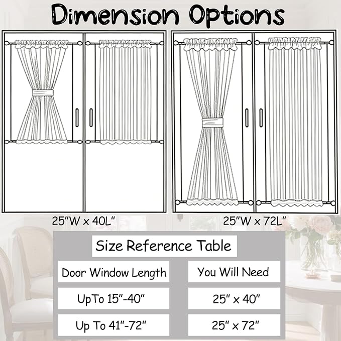 Sutuo Home White French Door Curtain - Image 7