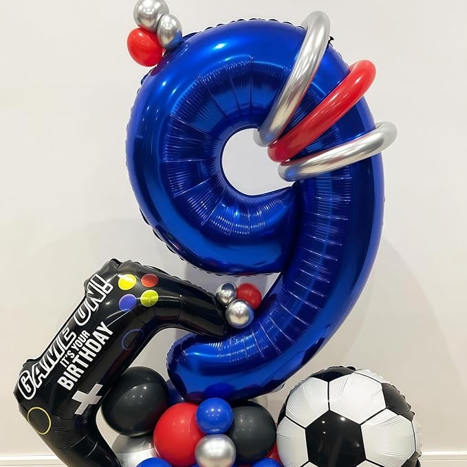 Navy Blue 4 Balloon Number, 40 Inch Number 4 Balloon Big Dark Blue 4 Foil Mylar - Image 2