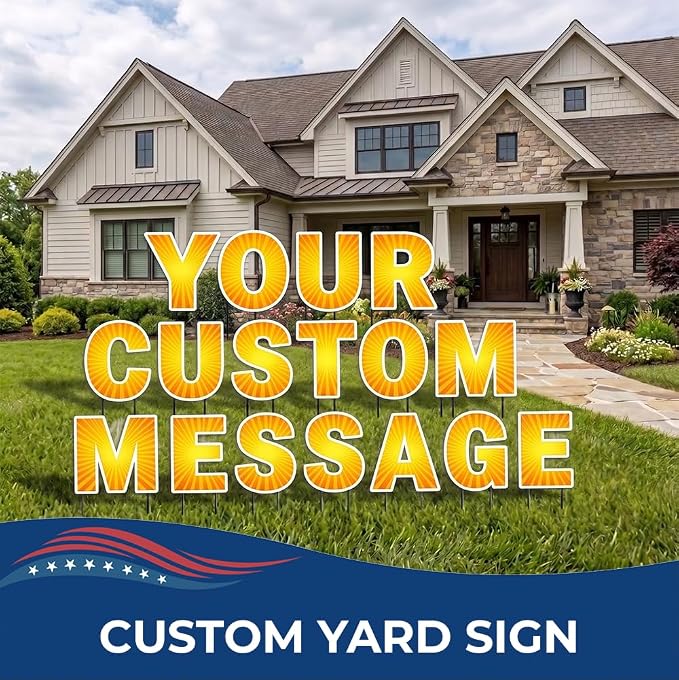 DC Custom Yard Signs with Stakes 18"/24" Personal Yard Letters Made in USA - Image 2