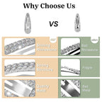 Hair Clip, 2Pcs 2.4Inch Rhinestone, Silver, Hair Barrettes for Women Girls Bridal, Wedding, Party, Prom
