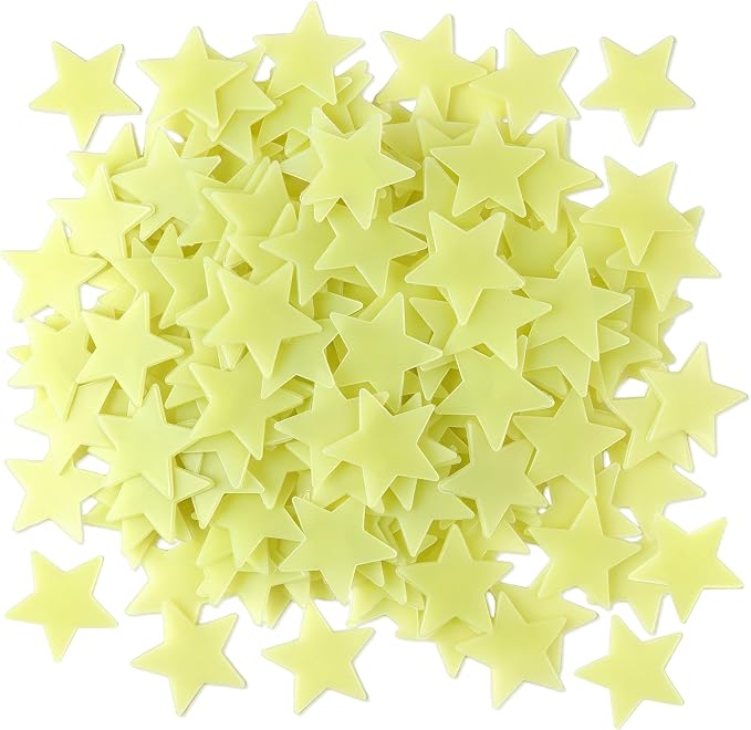 200pcs Glow in The Dark Luminous Stars Fluorescent Noctilucent Plastic Wall by AMAMAONM