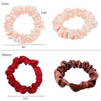 Satin, Silk Hair Ties Small Mini Scrunchy for Women Thick Hair Accessories Cute Soft No Slip Hair Elastics Ponytail Holder for Curly Hair No Damage Hairties Gift for Girls