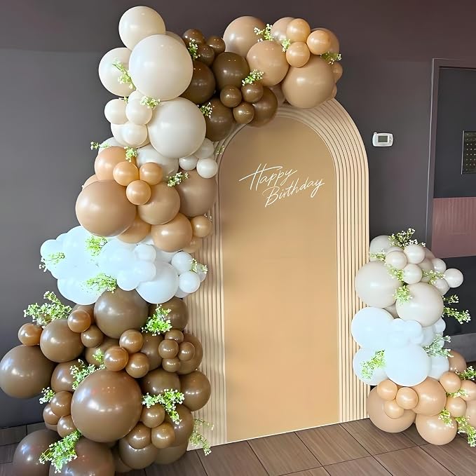 Awenztech 122pcs Brown Latex Balloons in 18 12 10 5 inches | Baby Shower - Image 7