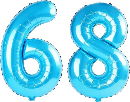 40 Inch Number 68 Balloons for 68th Birthday Party Decorations, 0-100 Jewelry by FOBELEC