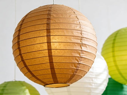 Earth-Tone Paper Lanterns Set - Image 5
