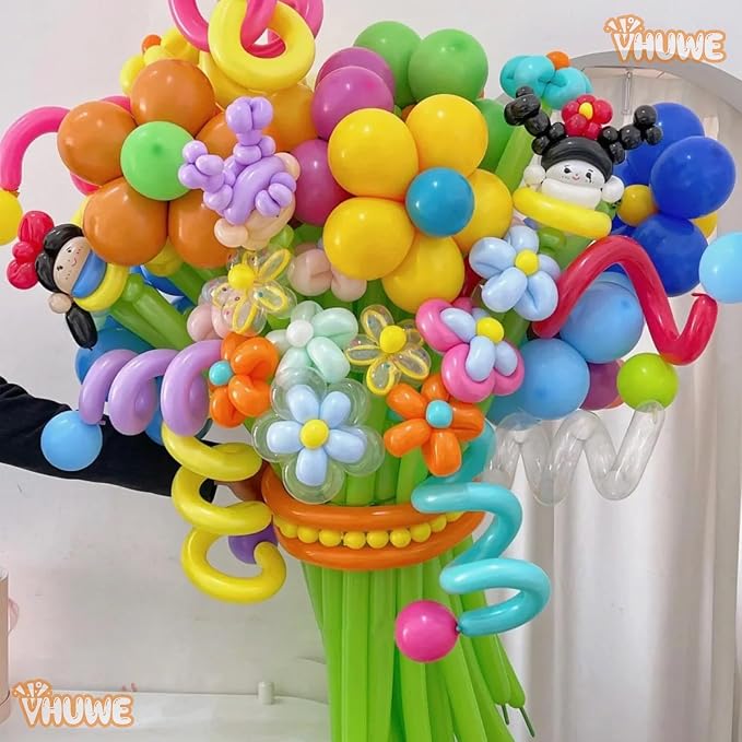 260 Balloons Green, Thickened 100 Pack Long Balloons Twisting Skinny Magic - Image 3