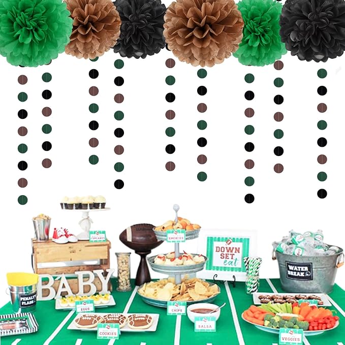Green Black Brown Party Decorations - Image 7